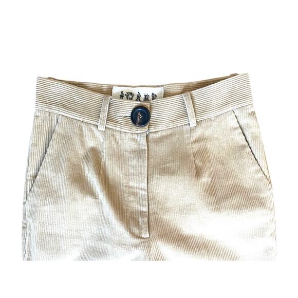 A.W.A.K.E. Tan Corduroy High Rise Flared Trousers Size 36/ US 4 - Picture 3 of 5